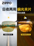 ZIPPO美國近視偏光變色夜視夾片日夜兩用開(kāi)車(chē)駕駛便攜可上翻墨鏡06-72 曬單實(shí)拍圖