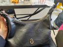 半坡飾族（bampo）金元包 頭層牛皮HOBO包小包2025新款軟皮斜挎腋下單肩包520禮物 墨碳黑930 曬單實(shí)拍圖