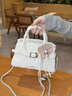 歐時(shí)納（JUST STAR）徐璐同款凱莉包包女款2026新款包包輕奢單肩斜挎包手提包生日禮物 珍珠白 時(shí)尚高端品牌生日禮物送女生 曬單實(shí)拍圖