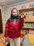 波司登25羽絨服兒童5A抗菌短款加厚防寒新年紅親子連帽外套 曬單實(shí)拍圖