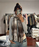 HOLLISTER美式柔軟舒適百搭保暖長(cháng)款格紋圍巾25秋冬女裝354-5036 白色格子 曬單實(shí)拍圖