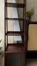 家逸全實(shí)木梯形書(shū)架置物架落地一體靠墻客廳書(shū)柜立式多層收納架帶柜門(mén) 曬單實(shí)拍圖