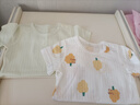 童泰（TONGTAI）嬰兒包屁衣夏季純棉寶寶連體衣衣服哈衣爬服薄款睡衣綠色59cm 曬單實(shí)拍圖