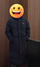 安踏六度芯羽絨服 | 林孝埈同款冬季長(cháng)款過(guò)膝外套男加厚保暖連帽棉服 基礎黑-2 背后CHINA印花 L (男175) 曬單實(shí)拍圖