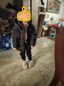 坦博爾羽絨服男女童短款可脫卸帽秋冬保暖外套25年新款5530313D 黑色150 曬單實(shí)拍圖