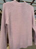 朵以2025冬季新款韓系浪漫甜美南瓜毛織亮絲圓領(lǐng)針織衫開(kāi)叉針織衫 薔薇紫 M 曬單實(shí)拍圖