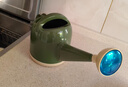 九千谷大容量灑水壺澆花長(cháng)嘴4L 加厚大號澆水壺辦公家用花灑壺綠色6133 曬單實(shí)拍圖