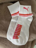 PUMA彪馬女士襪子女中筒棉質(zhì)舒適透氣女拼接撞色運動(dòng)風(fēng)女襪3雙裝 曬單實(shí)拍圖