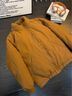 燦圖美式飛行員夾克羽絨棉服男秋冬季加厚棉衣外套cleanfit面包服棉襖 棕色 夾棉加厚 L 曬單實(shí)拍圖