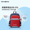 新秀麗（Samsonite）健康抗菌學(xué)生書(shū)包 小學(xué)生1-6年級 男女童減負分壓雙肩背包 4-6年級-海軍藍/紅色-TU6*41401 曬單實(shí)拍圖