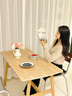 香主編北歐餐桌家用小戶(hù)型吃飯桌子長(cháng)方形客廳餐飲桌椅組合出租房用中原 曬單實(shí)拍圖