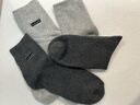 羅蒙（ROMON）襪子男士冬季100%純棉10A抗菌加絨加厚保暖中筒襪全棉耐磨毛圈襪 曬單實(shí)拍圖