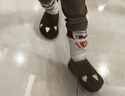 秋冬薄款地板鞋兒童居家熊爪襪套男女防滑卡通軟底一腳蹬家居拖鞋 卡其爪 150適合腳長(cháng)14.4-15.3cm 曬單實(shí)拍圖