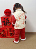 童戀初心【暖姜恒溫】寶寶夾棉分體套裝紅色拜年服秋冬季兒童棉衣嬰兒衣服 曬單實(shí)拍圖