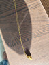 銀項鏈女18K金鏈子S925純銀金包銀素鏈閃O鎖骨鏈配鏈無(wú)吊墜不掉色 金色肖邦鏈-S925銀-送禮盒 45厘米 曬單實(shí)拍圖