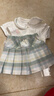 戴維貝拉（DAVE＆BELLA）女童夏裝學(xué)院風(fēng)兒童套裝中大童短袖短裙兩件套夏季新款童裝 綠色格【現貨】 90 cm（建議身高80-90cm） 曬單實(shí)拍圖