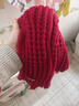 百搭韓版針織毛線(xiàn)紅色圍巾女2024圣誕冬季高級感新年禮物情侶圍脖 針織圍巾-酒紅色-1個(gè)裝-保暖 1 曬單實(shí)拍圖
