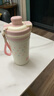 oktp可愛(ài)雙飲保溫杯學(xué)生女高顏值316帶吸管水杯咖啡杯子水壺生日禮物 粉色410ml【帶茶漏+贈蝴蝶結】 曬單實(shí)拍圖