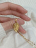 中國黃金（CHINA GOLD）黃金鏤空楓葉吊墜足金金枝玉葉樹(shù)葉掛墜女神節禮物送女朋友老婆 足金葉子吊墜約0.25g【贈銀鏈】 曬單實(shí)拍圖