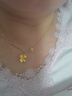 中國黃金（CHINA GOLD）四葉草黃金吊墜女足金項鏈鎖骨鏈送老婆女友生日禮物 足金四葉草（約0.33g)+銀鏈+品牌禮盒 曬單實(shí)拍圖