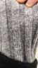 ELLE【100%綿羊毛】ELLE法式毛衣女2025冬新款新年無(wú)縫一體簡(jiǎn)約針織衫 中灰 【預售】 M 曬單實(shí)拍圖