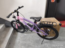 永久兒童自行車(chē)6-10-15歲以上中大童變速減震山地車(chē)單車(chē)賽車(chē)男女孩 輻條-粉紫【減震碟剎/整車(chē)發(fā)貨】 22寸單速【適合140-160cm】 曬單實(shí)拍圖