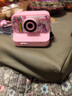 qdrone For the Good Moments拍立得兒童照相機可拍照直接出打印照片7-14歲6玩具女孩生日禮物 粉【彩色打印+閃光燈+128G+5卷+精美禮盒+背帶】 3-6歲兒童相機可打印彩 曬單實(shí)拍圖