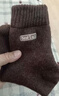 莫代爾70%羊毛襪男士中筒襪秋冬季長(cháng)襪刺繡加絨加厚東北保暖厚襪子3雙裝 曬單實(shí)拍圖