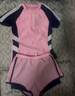 佑游兒童泳衣女孩分體泳裝女童游泳館速干溫泉游泳四件套32005粉色3XL 曬單實(shí)拍圖
