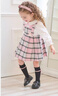 戴維貝拉兒童棉連衣裙女童格子裙女寶寶洋氣學(xué)院風(fēng)裙子 曬單實(shí)拍圖