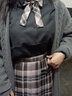 【JK制服官方】正版JK制服套裝學(xué)院風(fēng)格裙水手裙全套百褶裙女學(xué)生日系不良少女正統校服童女 極夜之歌+領(lǐng)花+長(cháng)袖襯衫 XL【尺碼偏小】 曬單實(shí)拍圖