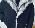 至唯極地狼王座山雕假兩件棉服外套男款冬季加絨保暖棉衣美式立領(lǐng)夾克 黑色 2XL 【推薦145-160斤】 曬單實(shí)拍圖