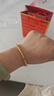 中國黃金（CHINA GOLD）盤(pán)纏黃金手鏈男女足金碎金子手串轉運紅手繩婦女節生日禮物送女友 【今/次日達】盤(pán)纏手繩【紅繩】約1.1g 曬單實(shí)拍圖