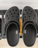 卡駱馳（CROCS）洞洞鞋貝雅卡駱班輕便耐磨一腳蹬休閑鞋|205089 黑色/白色-066 44 (280mm) 曬單實(shí)拍圖