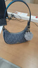 星期六女包包單肩包手提包腋下包潮流百搭牛仔藍月牙包生日禮物 曬單實(shí)拍圖