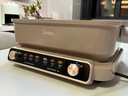美的（Midea）電火鍋鴛鴦鍋火鍋專(zhuān)用鍋多功能鍋料理烤肉鍋分體式多功能一體電鍋0氟鈦陶電煮鍋HGS352866S 曬單實(shí)拍圖