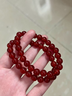 嶼琦天然紅瑪瑙玉鐲珠寶手串本命年朱砂手鏈紫金砂轉運珠紅繩 紅瑪瑙【8MM】 曬單實(shí)拍圖