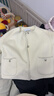 香影雙面呢羊毛大衣女2025冬季新款米白夾心奶糖小香風(fēng)毛呢外短套 白色 S 155/80A/85-95斤 曬單實(shí)拍圖