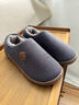 阿芙諾蒂老年人冬季棉拖鞋女包跟居家外穿中老年防滑保暖棉鞋男 藍灰40-41 曬單實(shí)拍圖