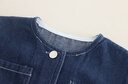 五小七童裝女童春秋季套裝新款兒童休閑牛仔外套女寶寶衣服三件套 藍色 80 尺碼7-11月cm 曬單實(shí)拍圖
