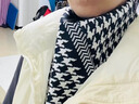 桑咻秋冬針織圍脖保暖護頸假領(lǐng)方便套頭脖套懶人圍巾男女通用三角巾 三角套頭圍脖-黑千鳥(niǎo)格 曬單實(shí)拍圖