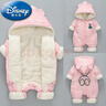 迪士尼（Disney）2025年新生嬰兒冬款衣服加絨夾棉寶寶連體衣外出加厚棉衣爬服冬季 BB-印花熊  粉色 冬裝 73cm 73碼(11-16斤左右) 曬單實(shí)拍圖