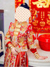 飾薇龍鳳手鐲假五金結婚五件套黃金仿真首飾鍍沙金結婚三金飾品精工 單只鍍沙金20mm約17-19g【水波雙喜龍鳳鐲】 【精致禮盒裝】 曬單實拍圖