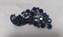 繆色（MiU Se）感彈簧夾半扎發(fā)日韓新款水鉆孔雀發(fā)夾后腦勺側邊劉海夾子發(fā)飾 墨藍色[原版】 曬單實(shí)拍圖