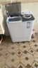 奧克斯（AUX）洗衣機半自動(dòng)家用雙缸雙桶大容量小型租房宿舍波輪雙杠強力去污省水電 7.5公斤【洗4.5+脫3+終生聯(lián)?！亢谏?雙缸 曬單實(shí)拍圖