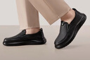 意爾康男鞋羊皮軟面一腳蹬商務(wù)休閑男士皮鞋59171W 黑色-套腳版    41 曬單實(shí)拍圖