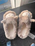 名創(chuàng  )優(yōu)品（MINISO）羊咩咩棉拖鞋女秋冬包跟家居室內厚底月子毛毛拖鞋深灰包跟38-39 曬單實(shí)拍圖