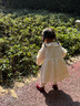 幼歌（YOUGE）春季新品嬰幼兒全棉法式精致刺繡長(cháng)袖裙中小童A字連衣裙 米白 73 cm 曬單實(shí)拍圖