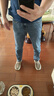 HLA海瀾之家牛仔褲男26山不在高系列直筒有型褲子男夏季 曬單實(shí)拍圖