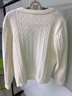 moonkids童裝女童針織開(kāi)衫外套2026春秋新款兒童韓版絞花毛衣春裝女孩上衣 10189米白色針織衫 160 cm 曬單實(shí)拍圖